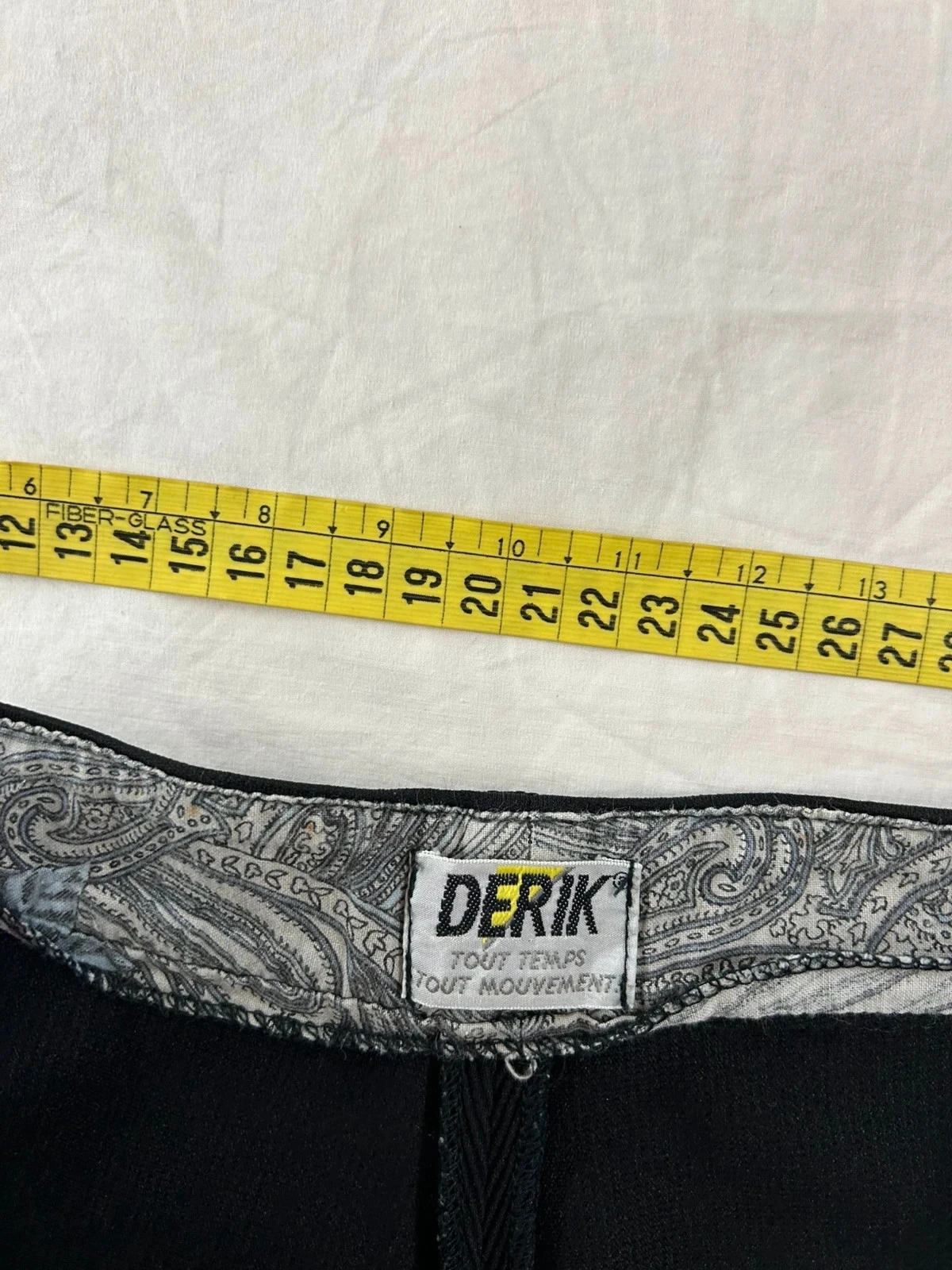 Pantalon legging vintage noir Derik en polyamide – photo 9